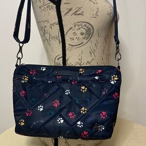 Lug Flare Crossbody Bag in Paws Navy